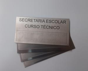 Placa BRAILLE EM AÇO